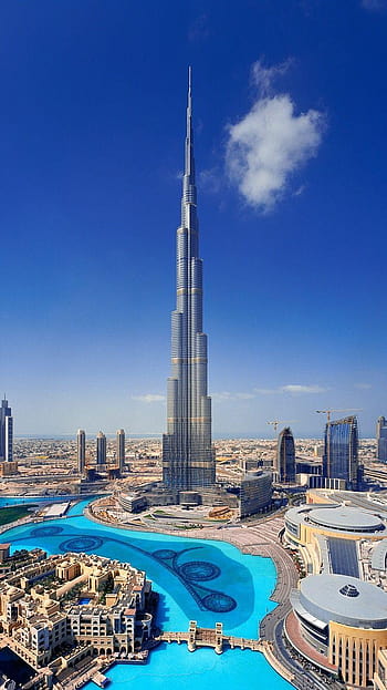Wallpaper Dubai, Burj Khalifa, Dubai Creek, The World Islands, Burj al  Arab, Background - Download Free Image