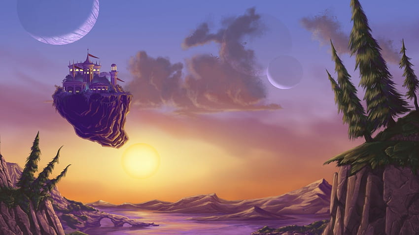Flying House, the backgrounds of the game Bejeweled 3 1920x1080 HD wallpaper