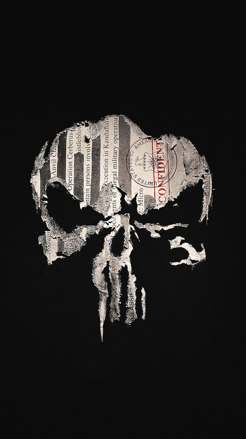 Punisher Skull Phone, el logotipo de Punisher fondo de pantalla del teléfono