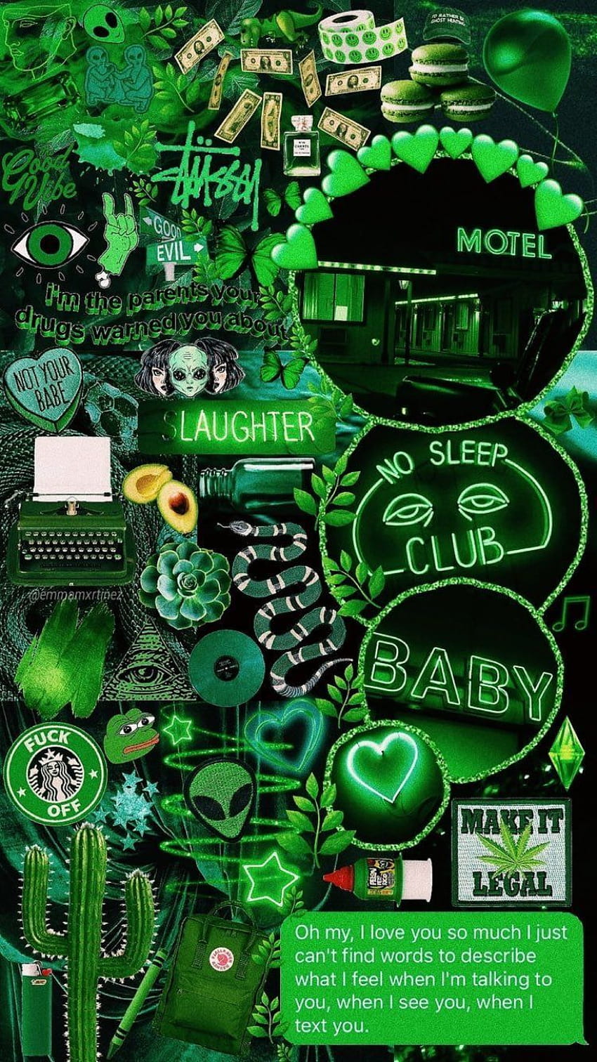 Green Aesthetic posted by Christopher Mercado, aesthetic lime green HD phone wallpaper