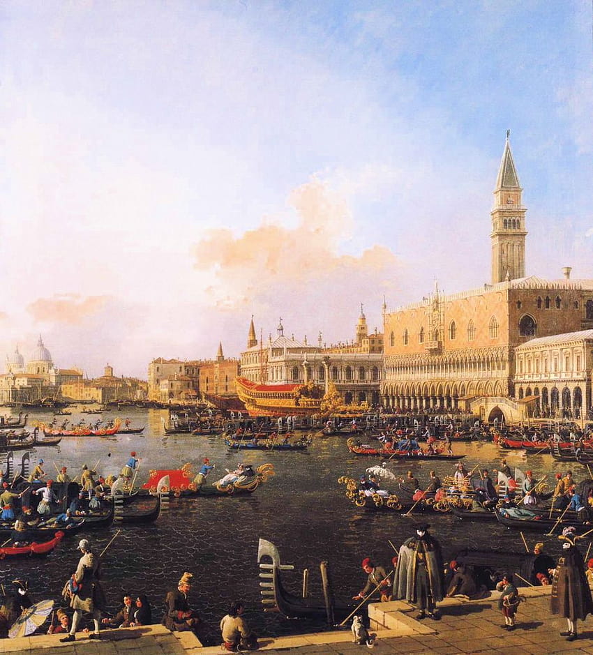 Venesia, Bacino di San Marco pada Hari Kenaikan, canaletto wallpaper ponsel HD