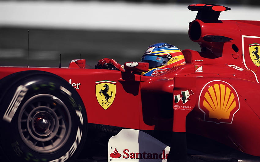 Fernando Alonso Driving Ferrari Scuderia at Formula One , scuderia ferrari HD wallpaper