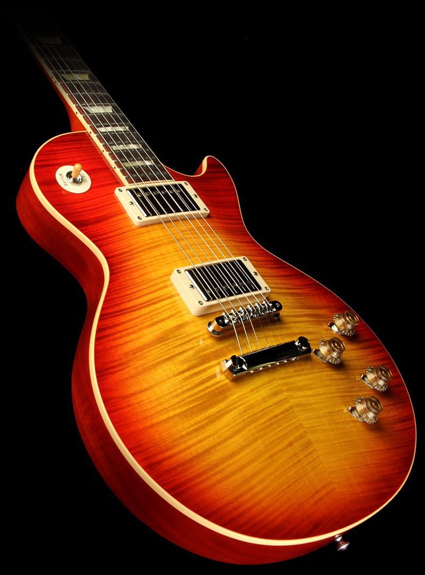 Gitara Les Paul wysłana przez Johna Johnsona, gitara gibson Tapeta na telefon HD