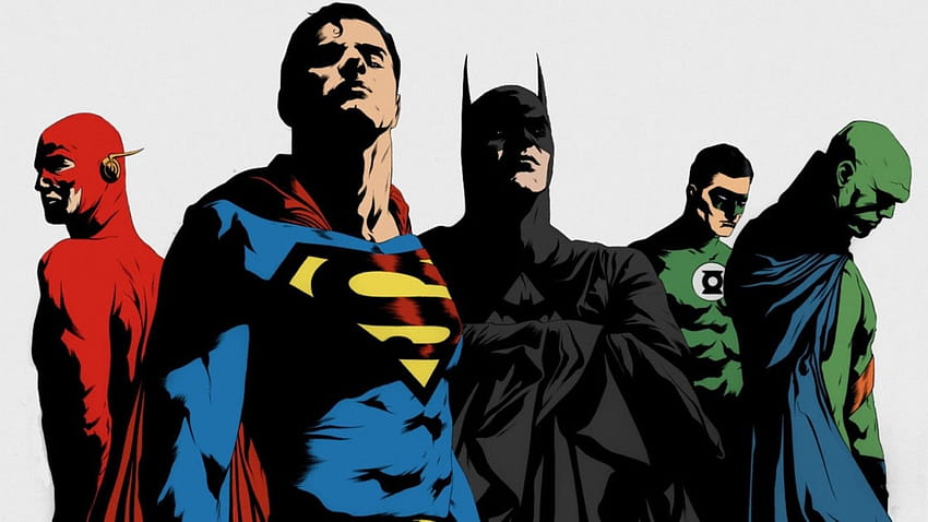 : ilustracja, Batman, rysunek, bohater, superbohater, Green Lantern, Flash, komiksy, Superman, Justice League, postać fikcyjna, komiks, superzłoczyńca 1920x1080, zielona peleryna latarni Tapeta HD