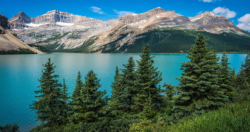 Bow Lake Banff Nationalpark Ultra HD-Hintergrundbild