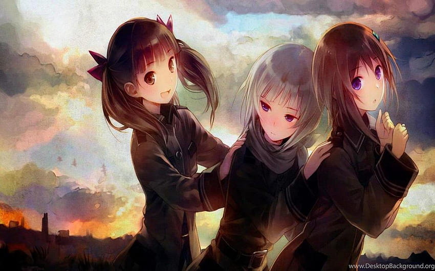 Best Friends Forever, anime girl best friend HD wallpaper