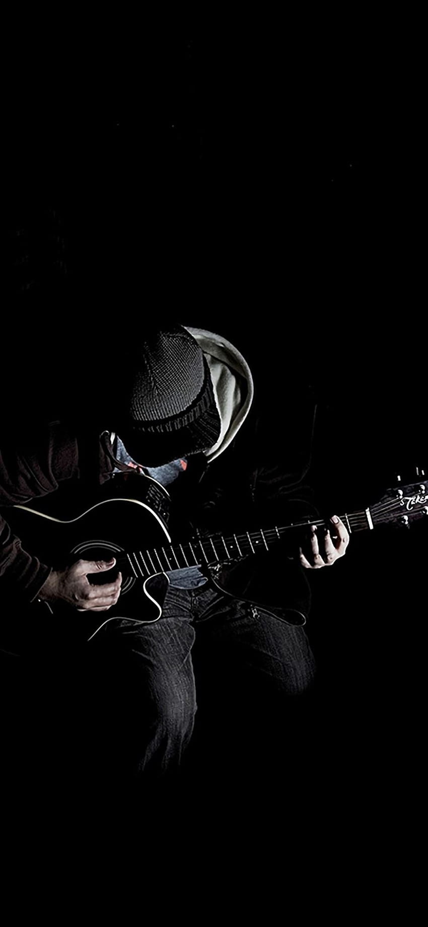 Out Of Dark Guitar Player Music iPhone, guitar music HD phone wallpaper