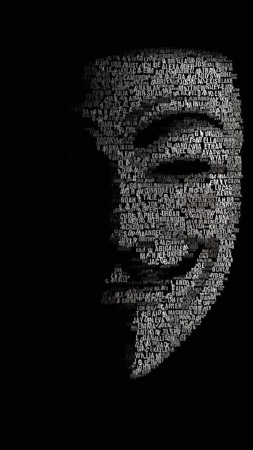 匿名のタイポグラフィ、ハッカーの匿名の iphone HD電話の壁紙