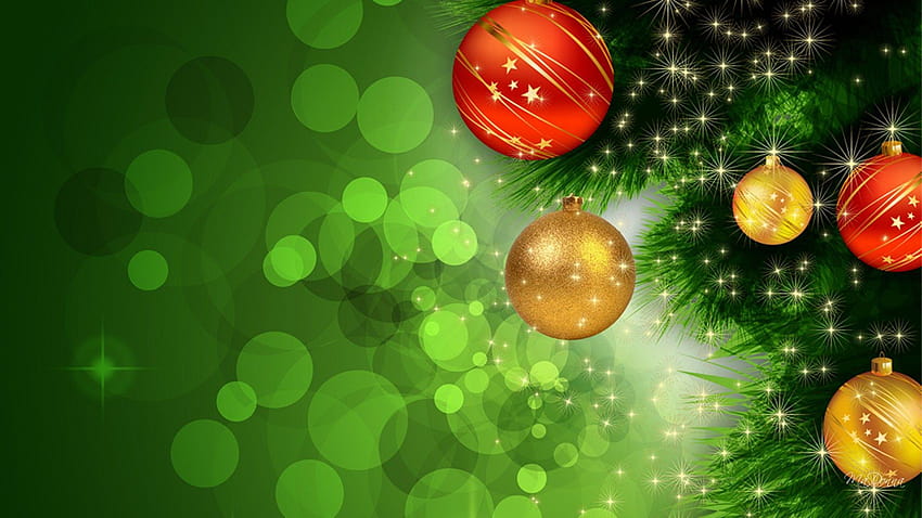 3d Abstract Green And Red, christmas red and green HD wallpaper