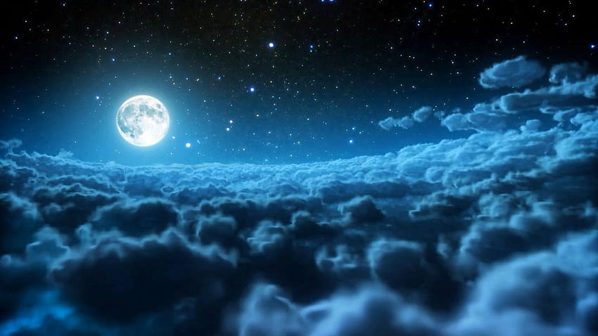 Ciel nocturne bleu 1600×900 Nuit bleue Fond d'écran HD