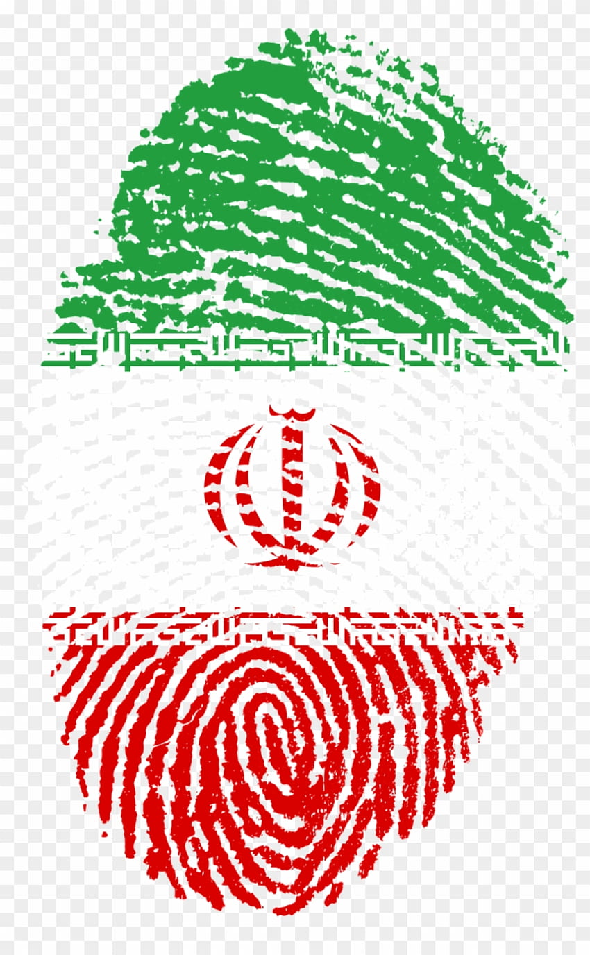 Flaga Iranu Odcisk palca Kraj Png Tapeta na telefon HD