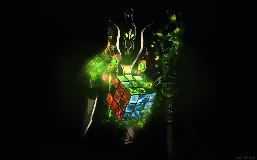 Dota 2 Rubick el Gran Mago Cubo de Rubik, verde fondo de pantalla