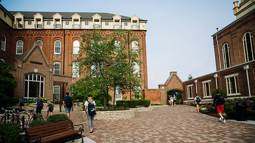 Backgrounds : St. Joseph Hall Courtyard, university of dayton HD wallpaper