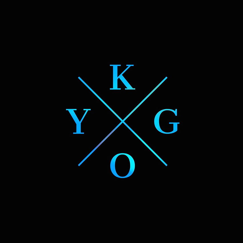 Logotipo azul de Kygo Lámina artística de kevinkim428, logotipo de kygo fondo de pantalla del teléfono