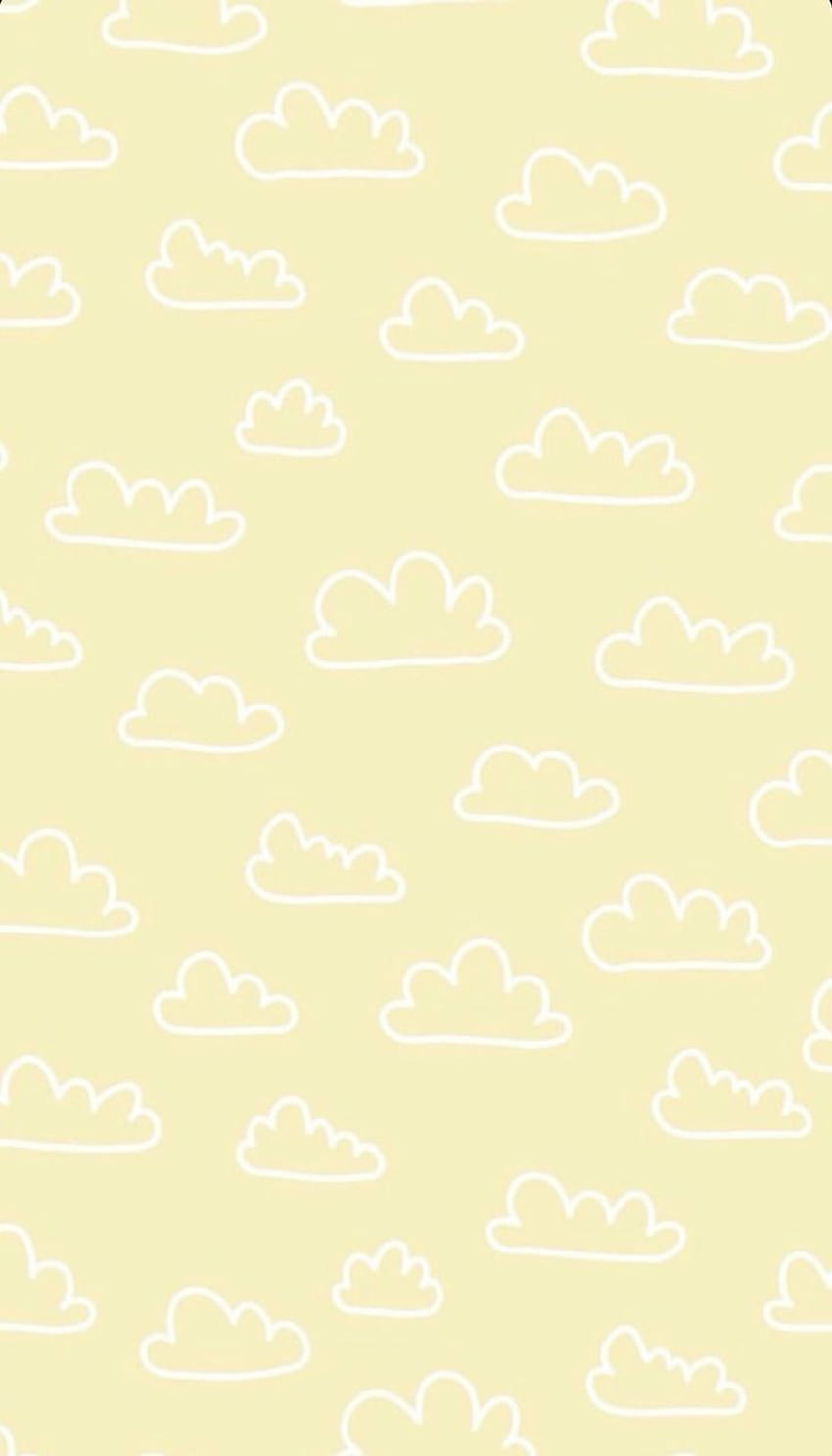Soft pastel yellow background with hearts Vector seamless pattern with  hearts Cute sweet love baby background Colorful design for textile  wallpaper fabric decor Stock Vector  Adobe Stock