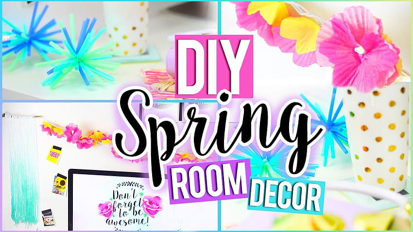 DIY Tumblr PRIMAVERA Decoração do quarto! ❁ Fácil e acessível papel de parede HD