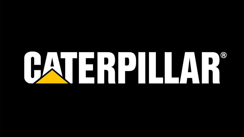 Logo del marchio Caterpillar e sfondi neri Sfondo HD