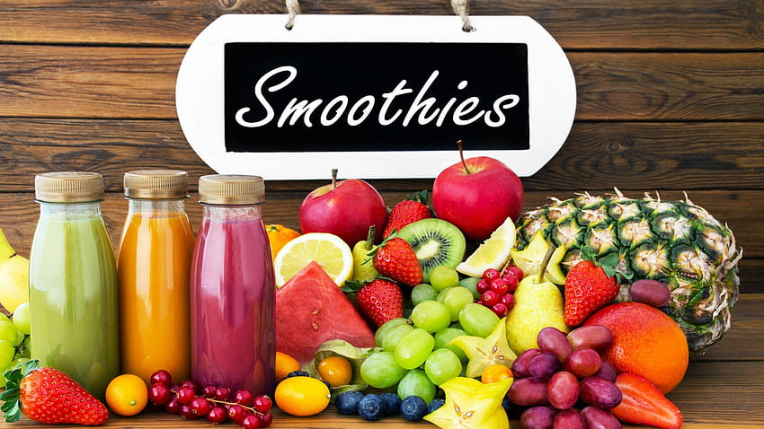 Fruit smoothies HD wallpaper