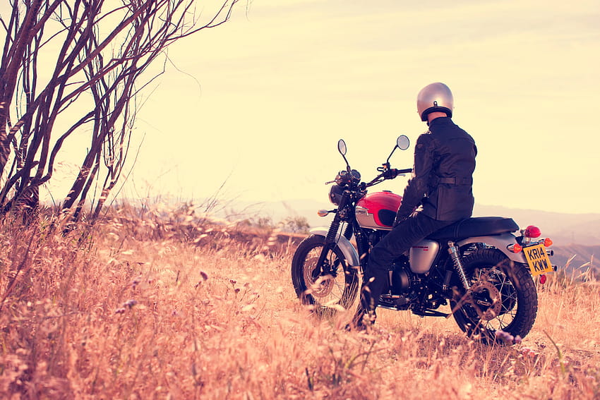 Fundos de motocicleta vintage, motor retrô papel de parede HD