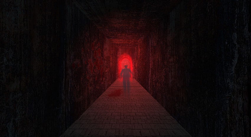 Dark Door Death Light Red Black Ghost, red ghost HD wallpaper