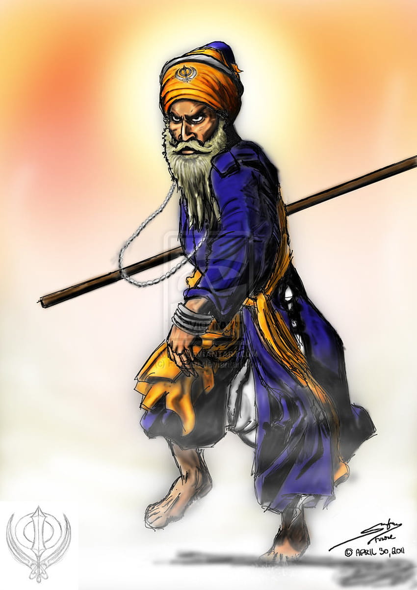 Gatka Sikh Warriors Nihang by Firozart [752x1063] for your , Mobile & Tablet HD phone wallpaper