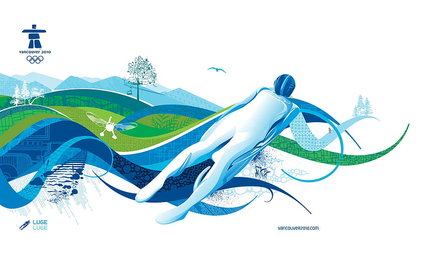 : drawing, illustration, sport, cartoon, Vancouver, sled, biology, ART, wave, line, olympiad 1920x1200, sport cartoon HD wallpaper