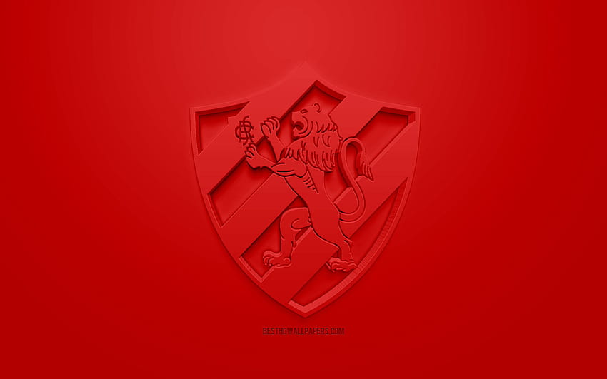 Sport Recife, SCR, logo 3D créatif, fond rouge, emblème 3d, club de football brésilien, Serie B, Recife, Brésil, art 3d, football, logo 3d élégant, Sport Club do Recife avec Fond d'écran HD