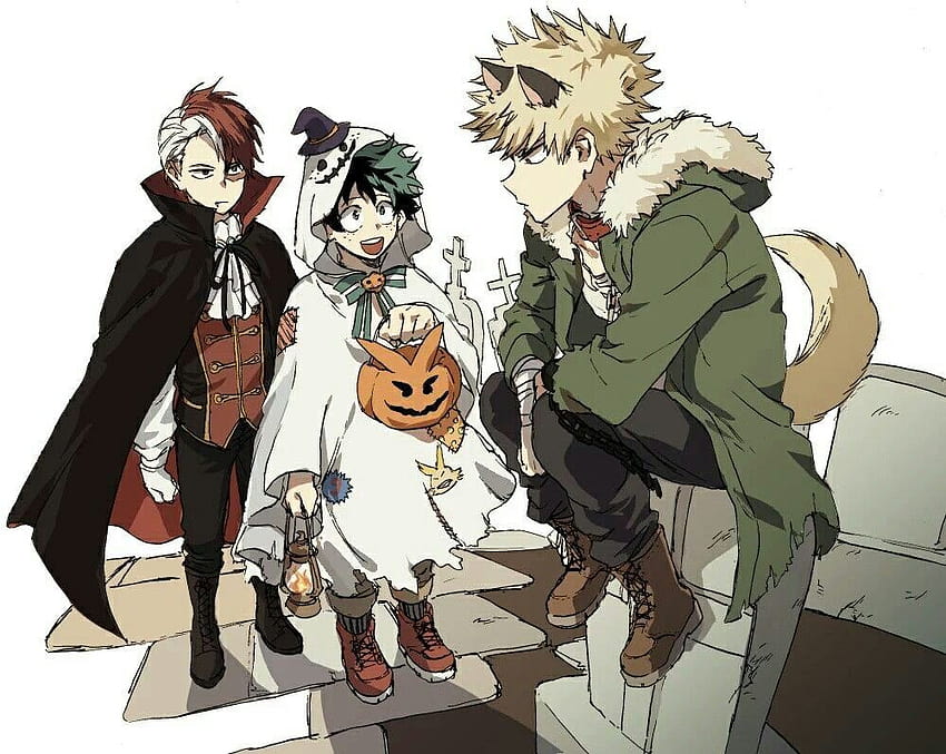 Bakugou Katsuki y Midoriya Izuku y Todoroki Shouto, bakugou halloween ...