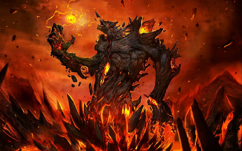 dark, Horror, Demon, Art, Fire / and Mobile Backgrounds, fire demon HD wallpaper