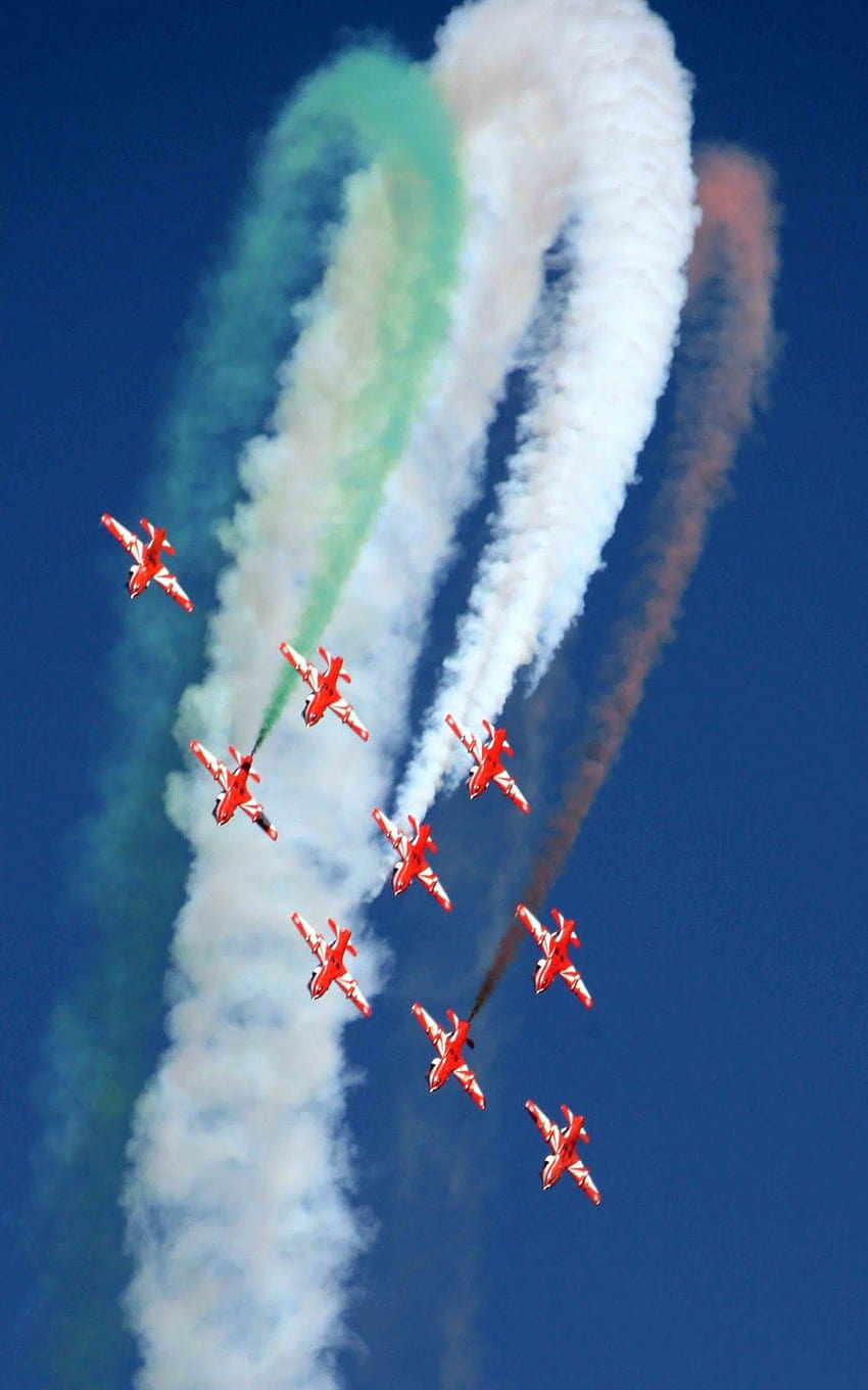 Breitschwert: 21 weitere Hawks für das Kunstflugteam Surya Kiran der IAF HD-Handy-Hintergrundbild