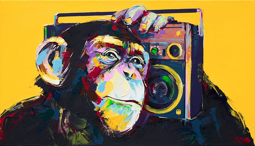 Watercolor Monkey, monkey art HD wallpaper