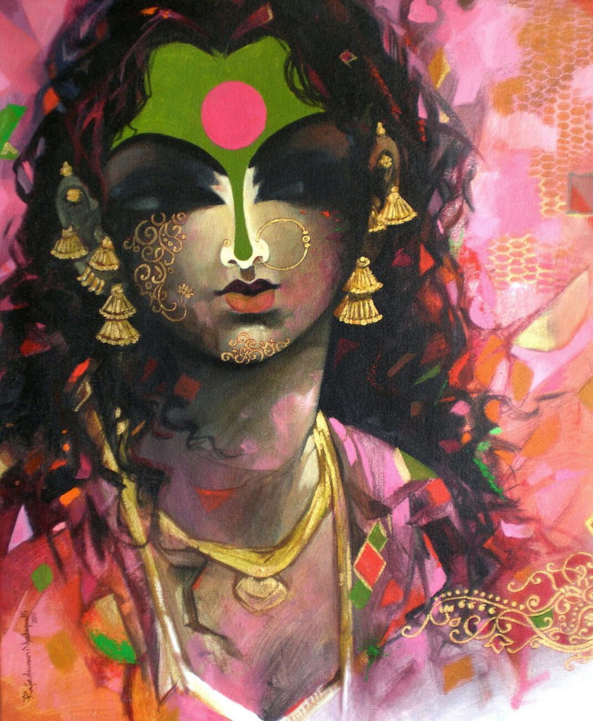 50 dipinti indiani più belli dei migliori artisti indiani, arte indiana Sfondo del telefono HD