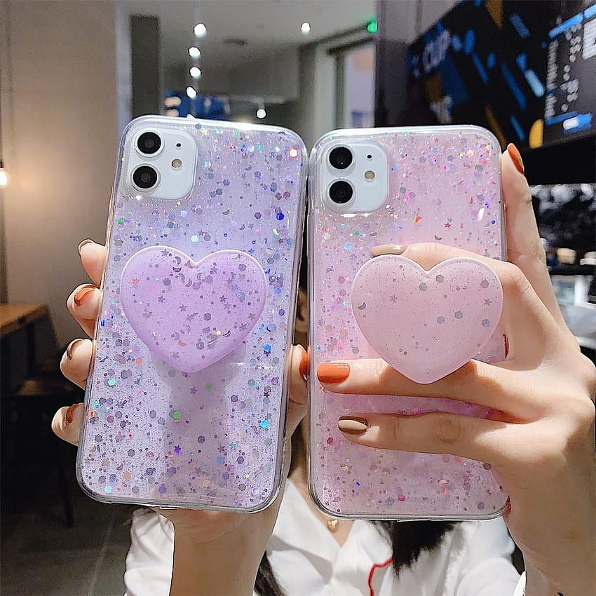 Taburkan Glitter iPhone Case dengan Holder wallpaper ponsel HD