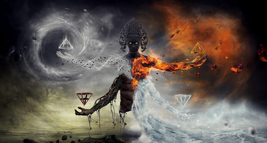2967011 fantasy art artwork four elements and, all of the elements HD wallpaper