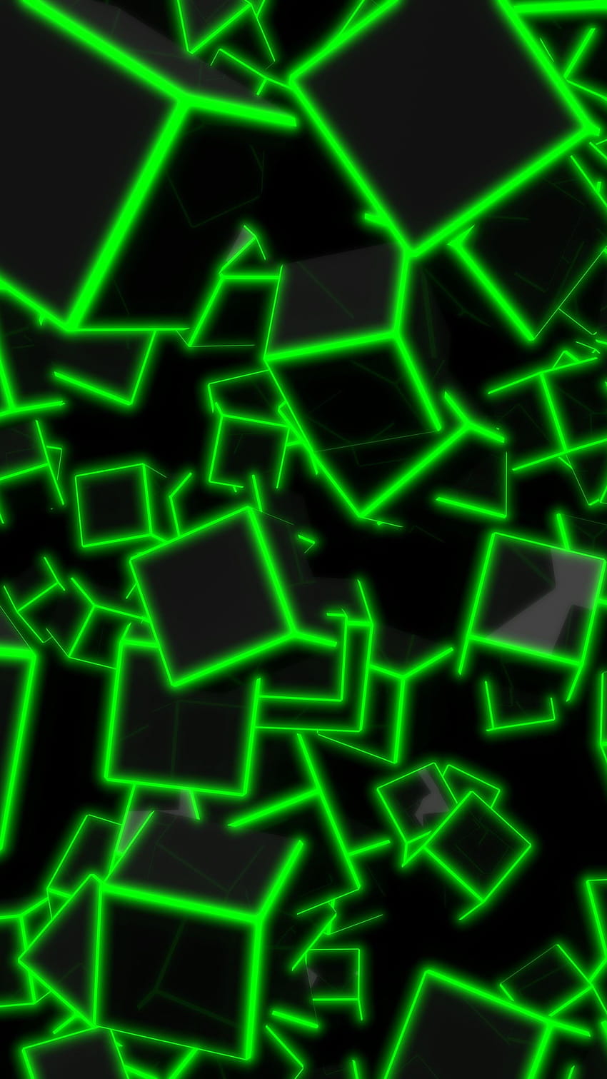 Green Cubes HD phone wallpaper