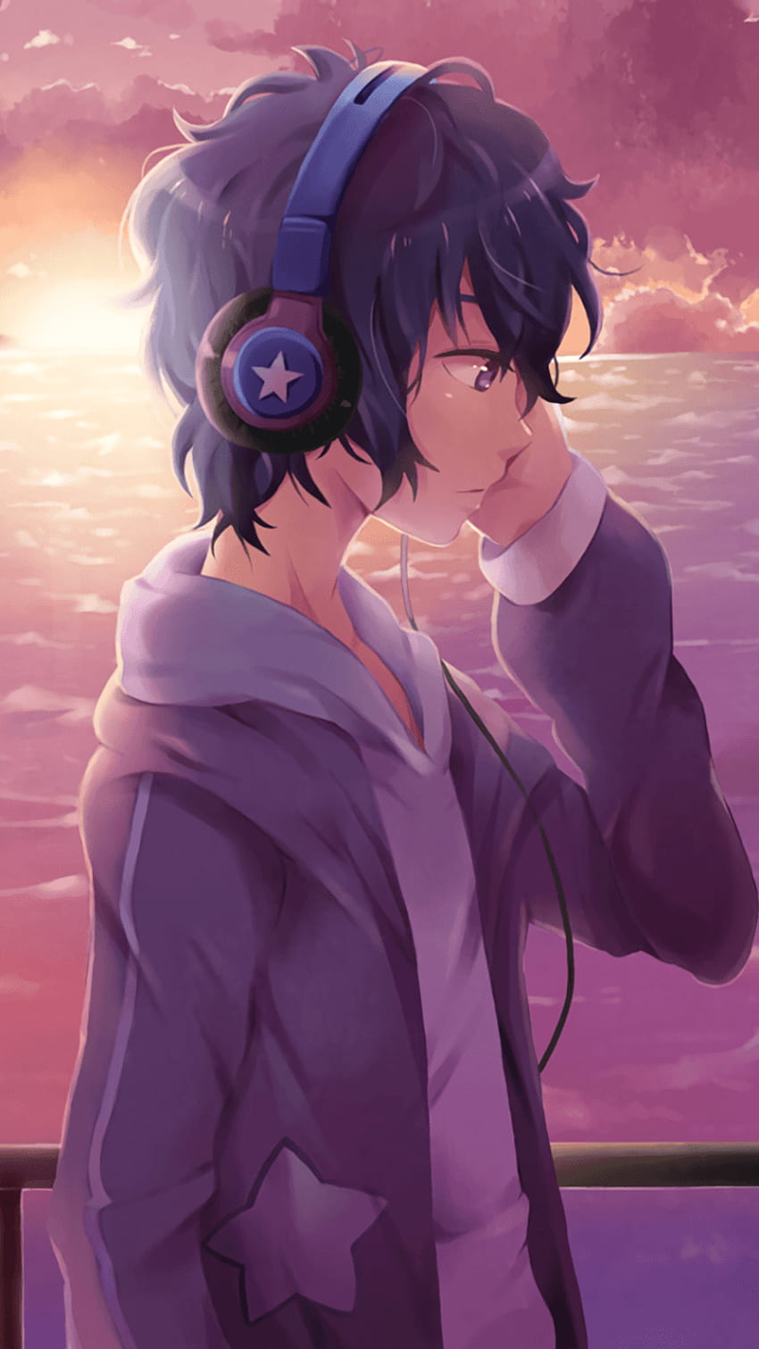 Anime/Original, anime boys headphones HD phone wallpaper