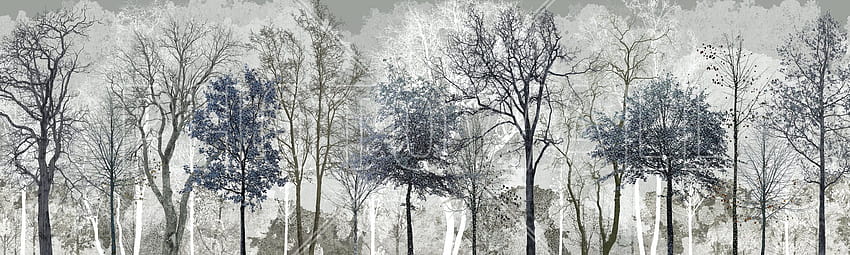 숲 속의 겨울 블루스 – 온라인 벽화 – wall HD 월페이퍼
