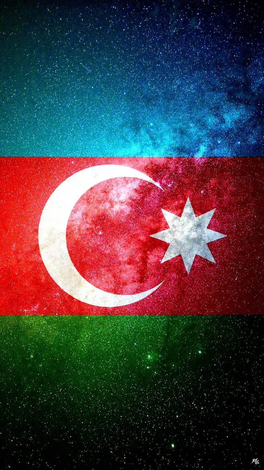 Azerbaycan Bayrak AZ от MhmtGlyn, знаме на Азербайджан HD тапет за телефон