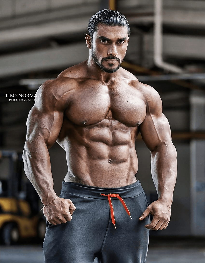 Sangram Chougule, indischer Bodybuilder HD-Handy-Hintergrundbild