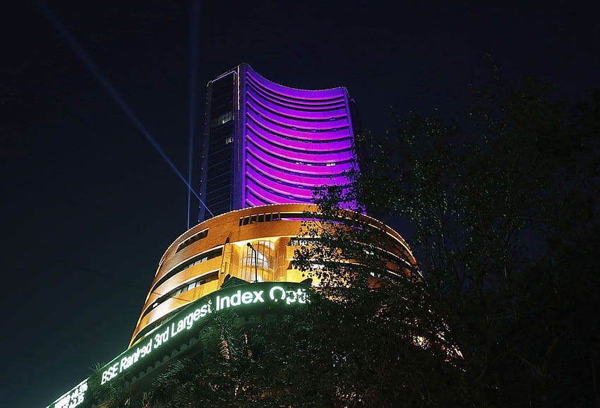 Фестивалът на светлината Дивали се празнува, фондова борса на Бомбай HD тапет