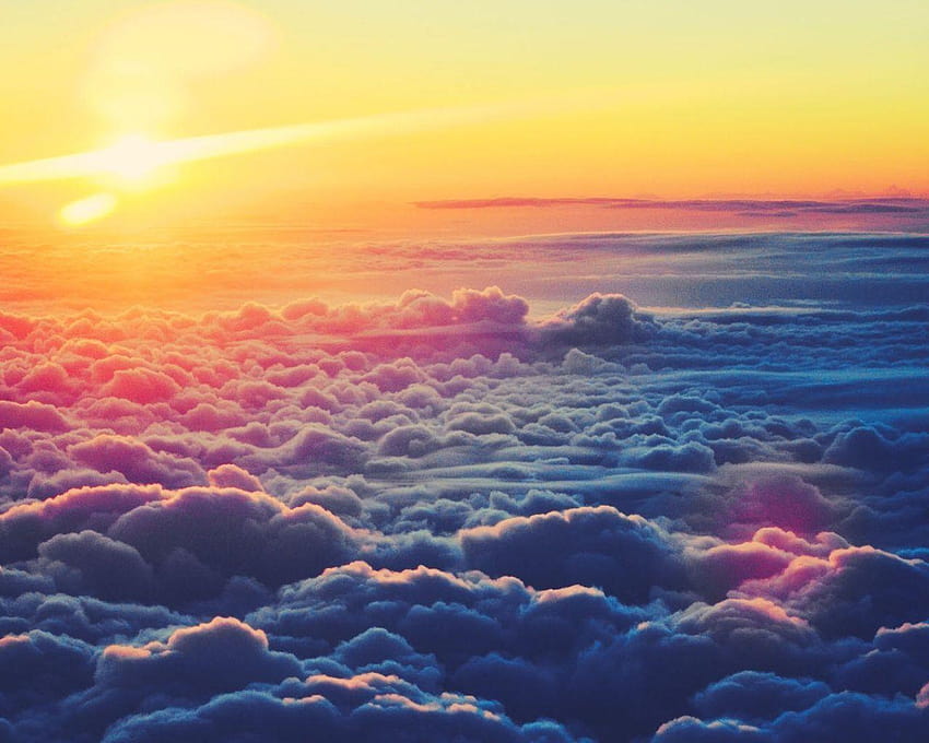 1280x1024 Sunrise Above Fluffy Clouds PC and Mac, san holo HD wallpaper ...