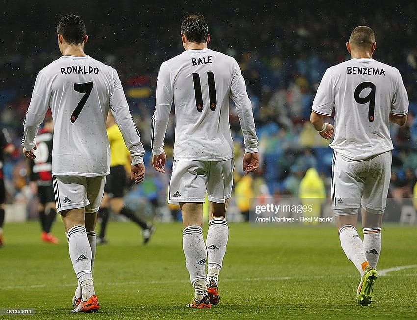 Cristiano Ronaldom, Gareth Bale und Karim Benzema von Real Madrid laufen... Nachrichten, Ronaldo Bale Benzema HD-Hintergrundbild