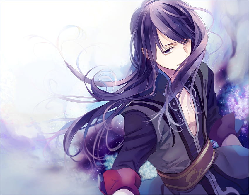 Wallpaper Purple Haired Male Anime Character, Background - Download Free  Image