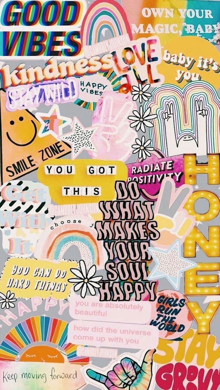good vibes, collage, cute for girls, motivational quotes, girls collage HD phone wallpaper