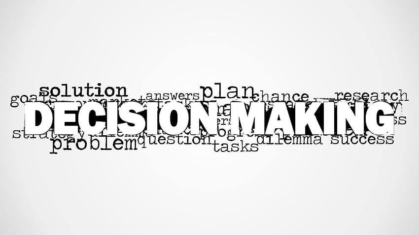 Decision Making Word Cloud for PowerPoint HD wallpaper