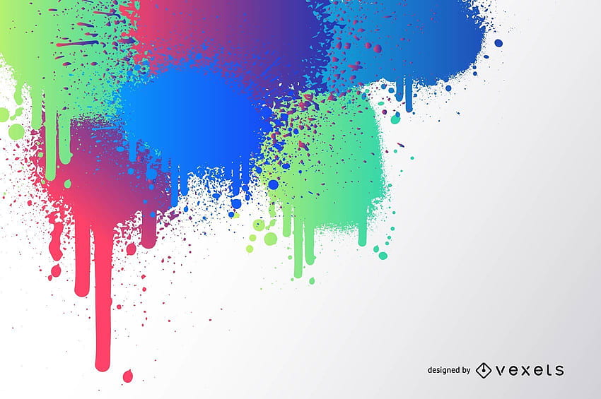 Colorful Splashed Paint Splatter Backgrounds HD wallpaper