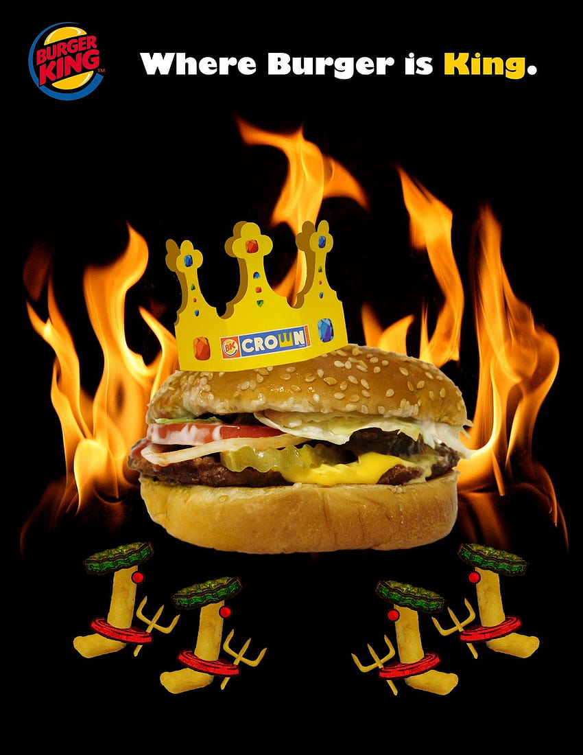 Bachata King Burger King Parody Logo | Mounted Acrylic Print |  108kdragons's Artist Shop