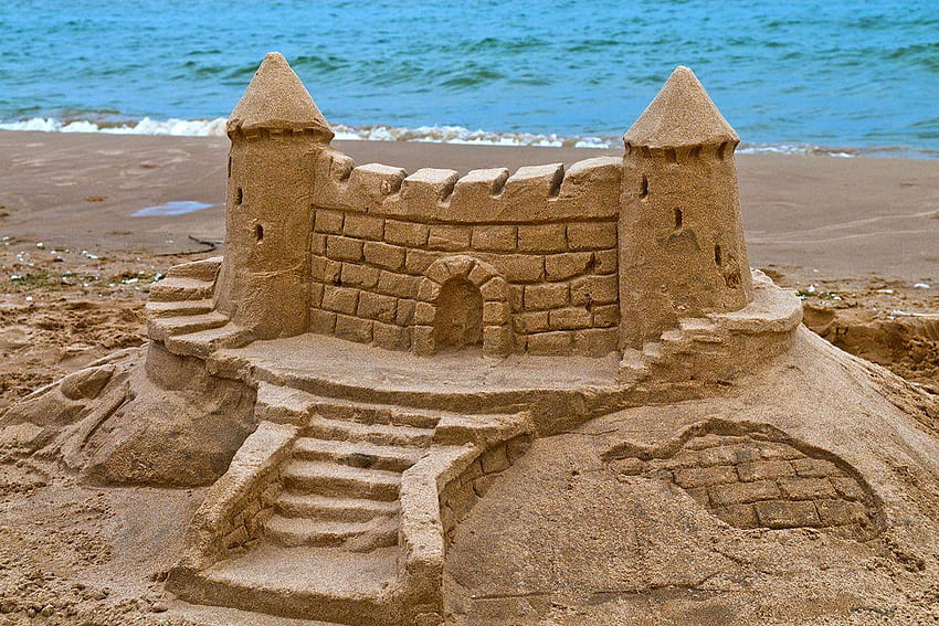 Sandcastle and HD wallpaper