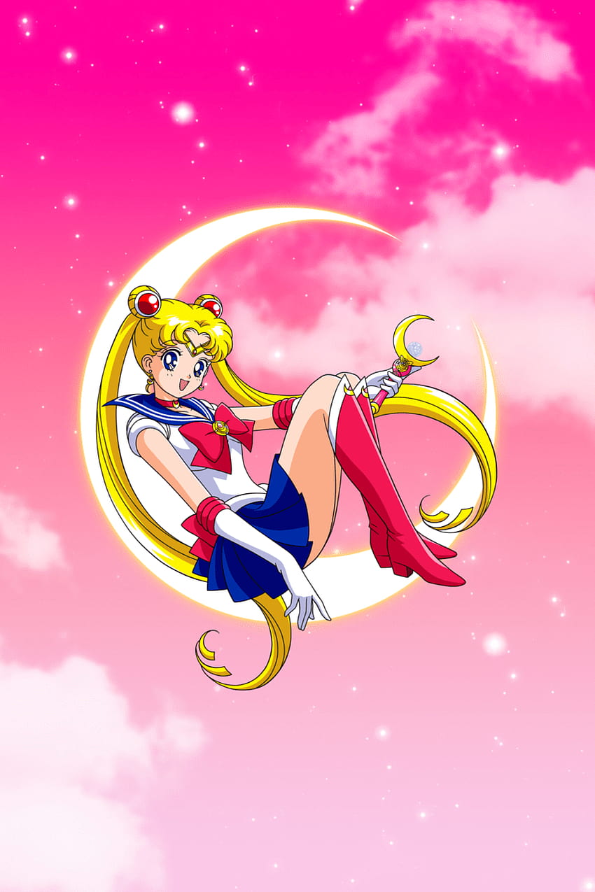Sailor Moon, estetica anime kawaii Sfondo del telefono HD