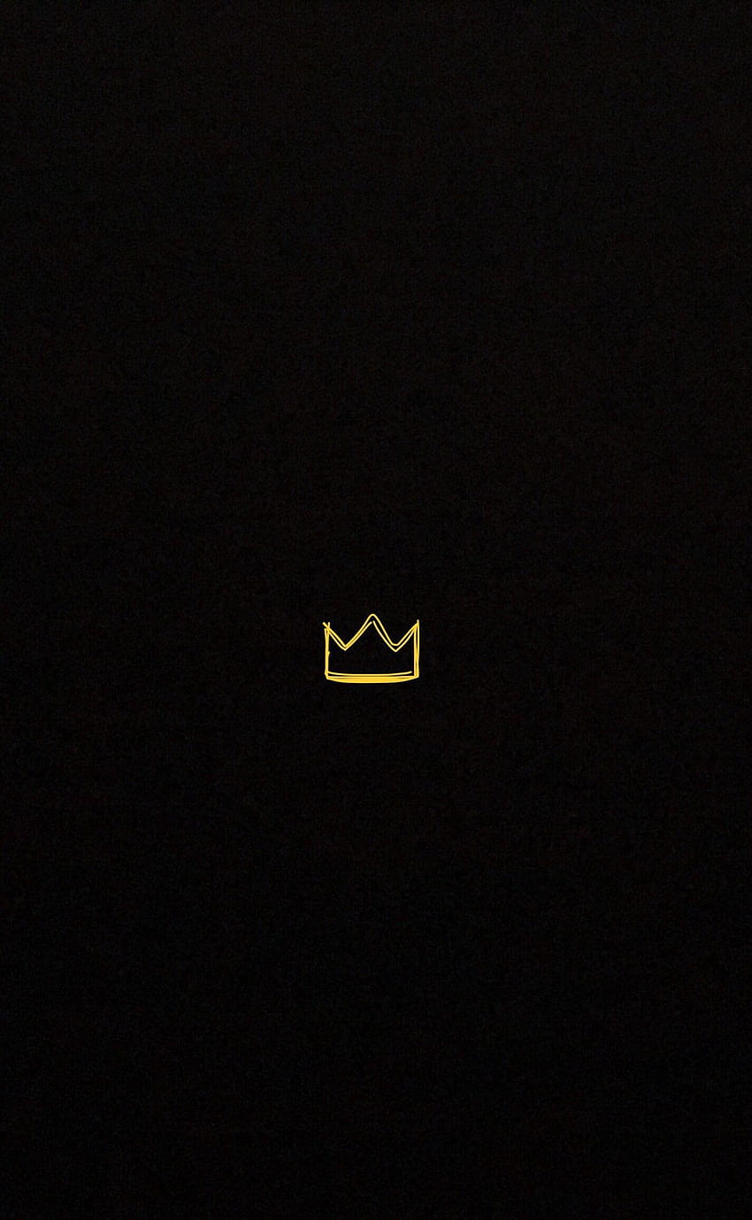 Gold Crown Black Backgrounds, melanin iphone HD phone wallpaper